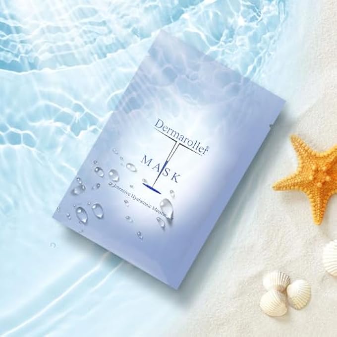 Dermaroller , SILK FACE MASKS INTENSIVE HYALURONIC ACID MOISTURIZER WITH MATRIYXL TOCOPHEROL BOOST COLLAGEN HYDRATE DRY SKIN REDUCE FINE LINES WRINKLES SINGLEUSE MASKS, 10 COUNT - Image 2